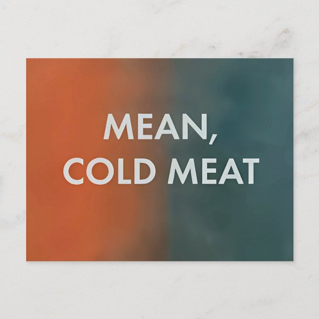 Cartão Postal Carne Fria - Apenas Assassinatos no edifício (Frente)