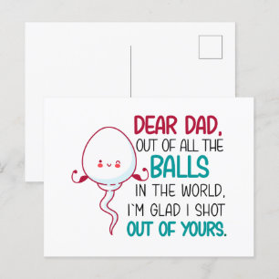 Cartão Postal Caro Pai, de todas as bolas do mundo