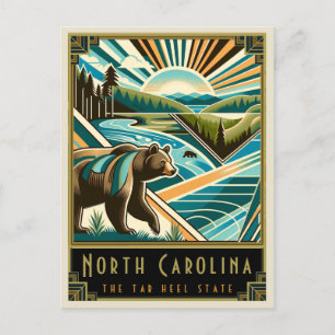 Cartão Postal Carolina do Norte   Art Deco