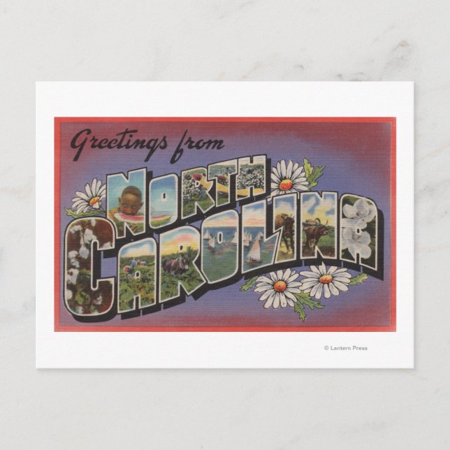 Cartão Postal Carolina do Norte - Cenas Grandes (Frente)