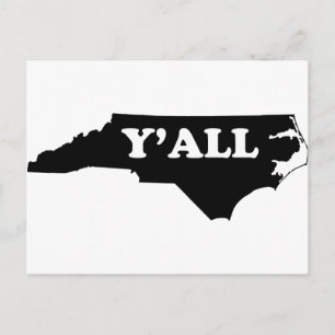 Cartão Postal Carolina do Norte - Yall