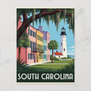 Cartão Postal Carolina do Sul EUA Viagens pela Costa Lowcountry