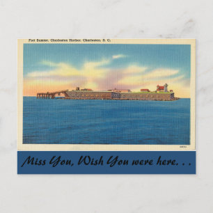 Cartão Postal Carolina do Sul, Fort Sumter, Charleston