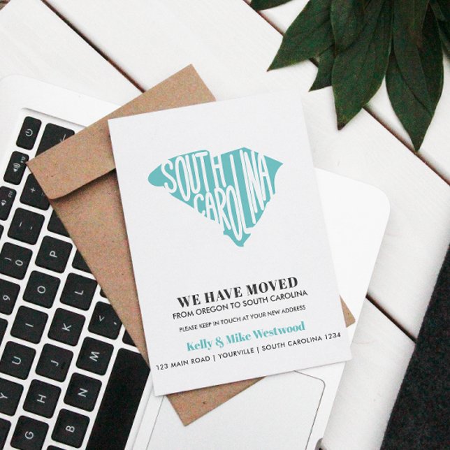 Cartão Postal CAROLINA DO SUL Mudamos o novo endereço novo (Criador carregado)