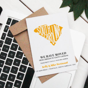 Cartão Postal CAROLINA DO SUL Mudamos o novo endereço Novo Home