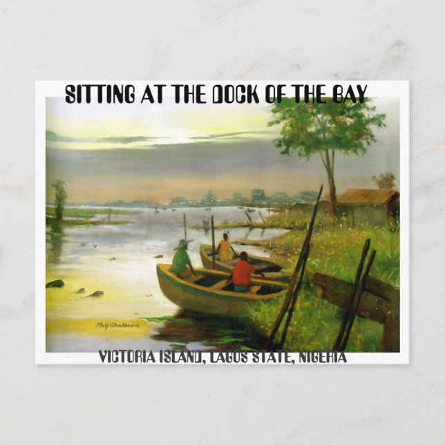 Cartão Postal carona de barco 2, sentada à DOCK of the BAY, V... (Frente)