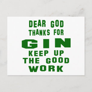 Cartão Postal Caros obrigados do Gin.