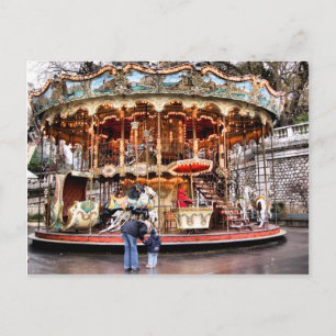 Cartão Postal Carousel em Montmartre