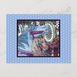 Cartão Postal Carousel Horse Race