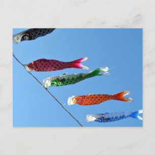 Cartão Postal Carp Streamers (koinobori): Japão