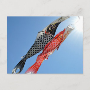 Cartão Postal Carp Streamers (Koinobori): Tóquio, Japão