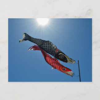 Cartão Postal Carpas flutuantes (Koinobori): Tóquio, Japão