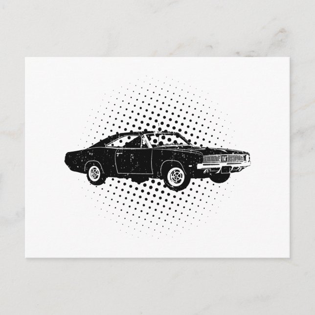 Cartão Postal Carregador Dodge Hemi 1969 (Frente)
