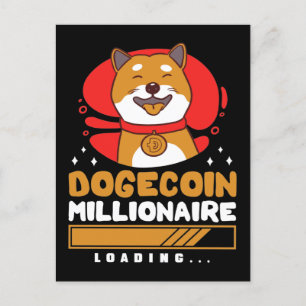 Cartão Postal Carregamento do Crypto DogeCoin Millionaire
