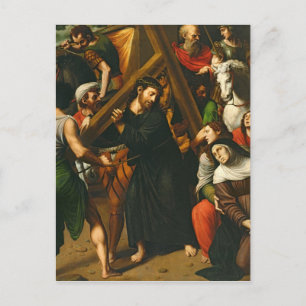 Cartão Postal Carregando do cristo cruzado