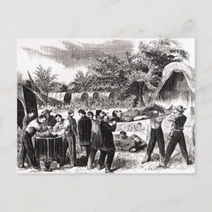 Cartão Postal Carregando dos feridos após o Antietam