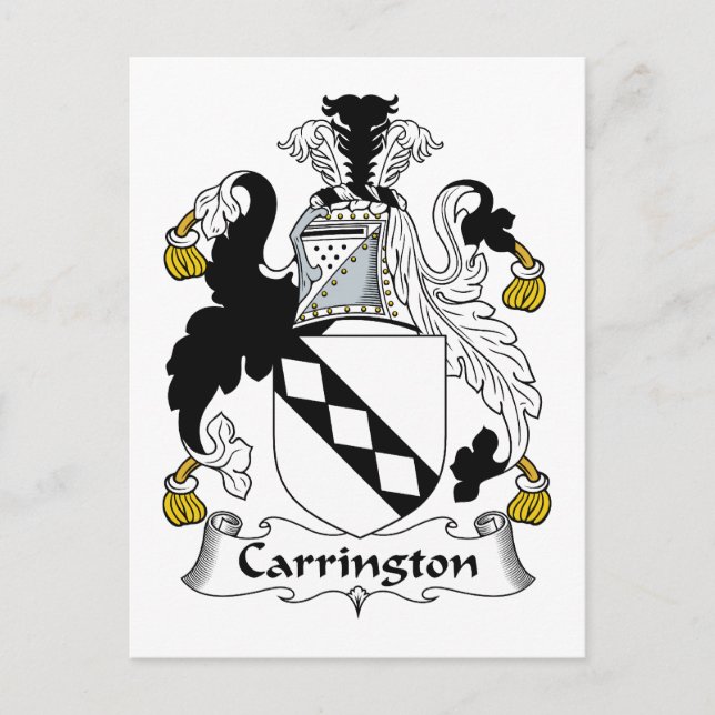 Cartão Postal Carrington Family Crest (Frente)