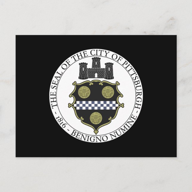 Cartão Postal Carrinho da cidade de Pittsburgh (Frente)