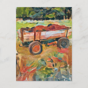 Cartão Postal carrinho de estrume de vida rural, A.I. foto-Poste