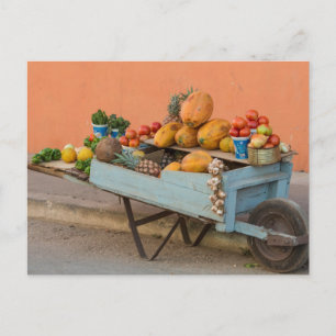 Cartão Postal Carrinho de Frutas e vegetais, Cuba