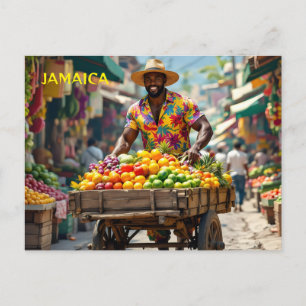 Cartão Postal Carrinho de mão da Jamaica