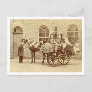 Cartão Postal Carrinho e Cavalo Irlandeses 1800