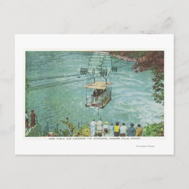 Cartão Postal Carro a cabo atravessando o Whirlpool (Frente)
