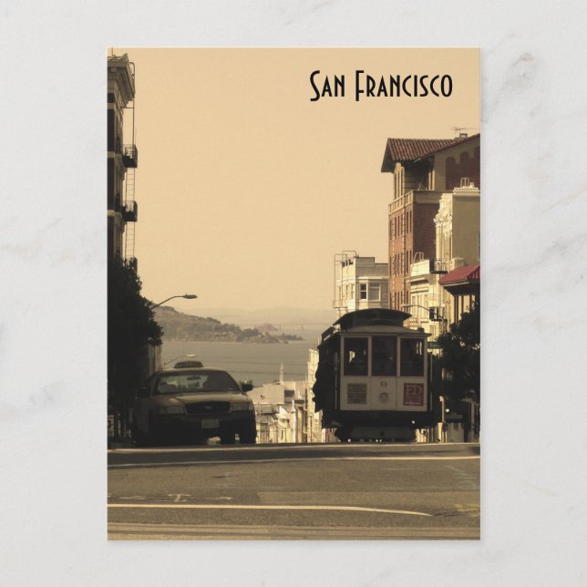Cartão Postal Carro a cabo San Francisco (Frente)