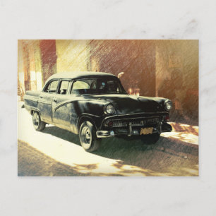 Cartão Postal Carro americano em Havana, Cuba