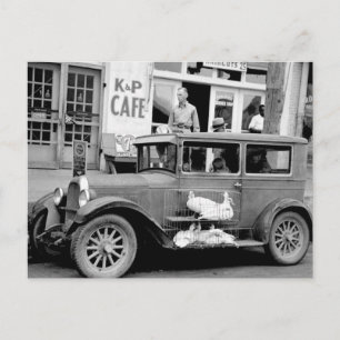 Cartão Postal Carro antigo, anos 30