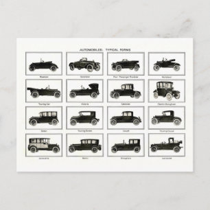 Cartão Postal Carro antigo e clássico (automóvel retrô): carr