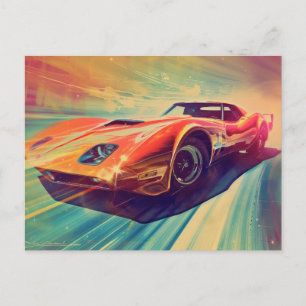 Cartão Postal Carro antigo pintura II (dois)