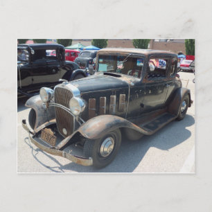 Cartão Postal Carro Antiquado Ruído