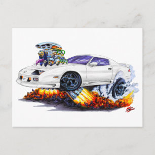 Cartão Postal Carro Branco Camaro 1982-92