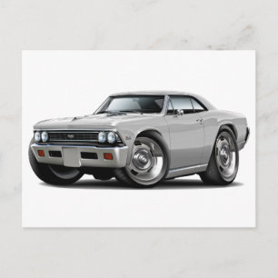 Cartão Postal Carro Branco Chevelle 1966