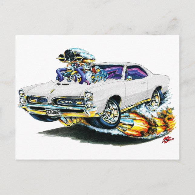 Cartão Postal Carro Branco GTO 1966-67 (Frente)