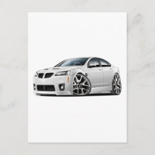Cartão Postal Carro branco Pontiac G8 GXP
