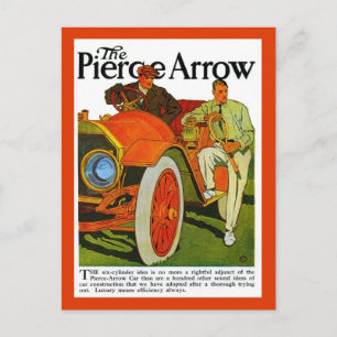 Cartão Postal Carro clássico americano Pierce Arrow dos anos 190