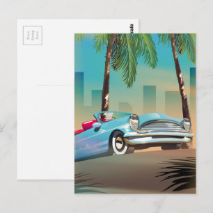 Cartão Postal Carro Clássico Retrô