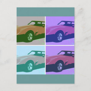 Cartão Postal Carro Clássico Vermelho 1979