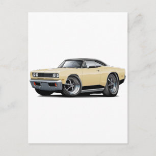 Cartão Postal Carro Coronet RT Tan-Preto 1969