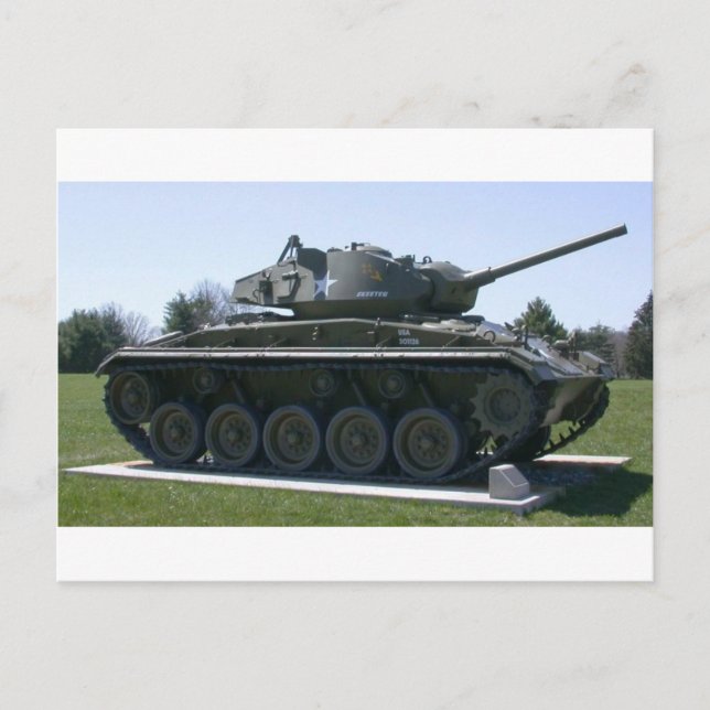 Cartão Postal Carro de combate leve de M24 Chaffee (Frente)