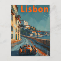 Carro de corrida antigo em Lisboa