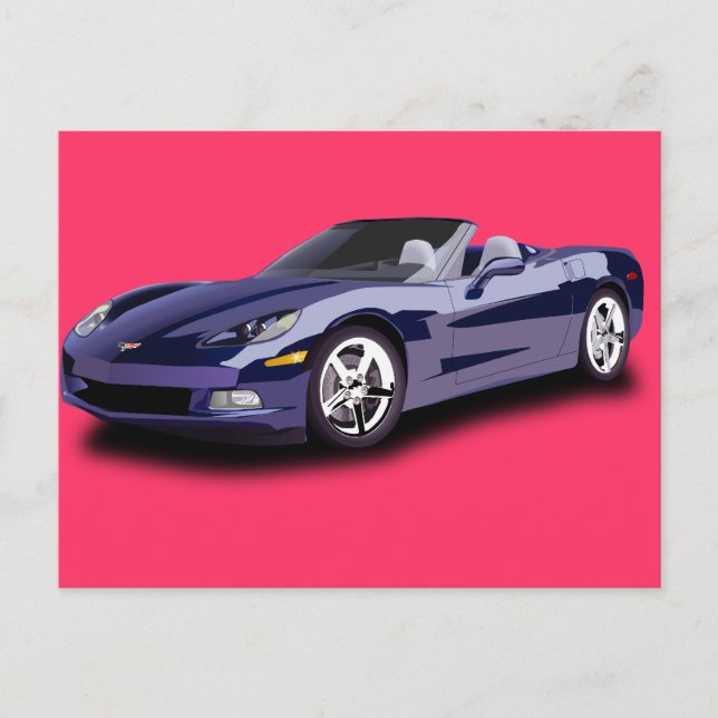Cartão Postal Carro de Corrida Quente (Frente)
