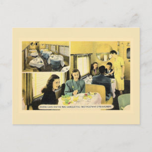 Cartão Postal Carro de jantar em linha