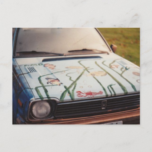 Cartão Postal Carro de Peixe (desfocado, desculpe) (Frente)