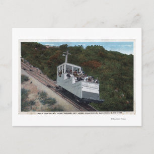 Cartão Postal Carro do cabo no modo Incline