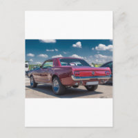 Carro Esporte Mustang Red Musculoso Artes Metálica