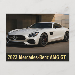 Cartão Postal Carro Esportivo de Luxo Moderno Mercedes-Benz AMG