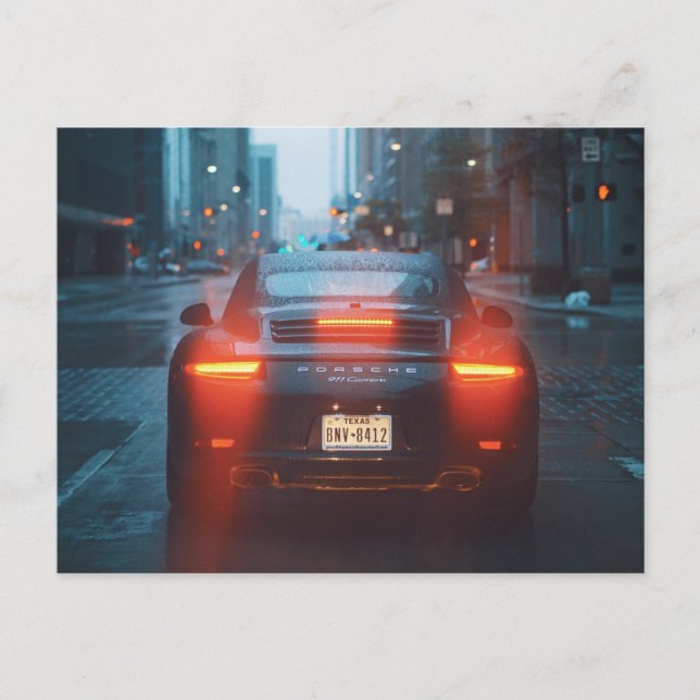 Cartão Postal Carro Esportivo Escuro (Frente)